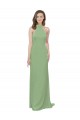 Soft Chiffon A-Line Long Sleeveless Seagrass Formal Dress / Bridesmaid Dress Sheffield