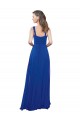Soft Chiffon A-Line Long Sleeveless Royal Blue Bridesmaid Dress Sheffield