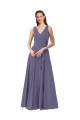 Soft Chiffon A-Line Long Sleeveless Silver Stone Bridesmaid Dress Sheffield