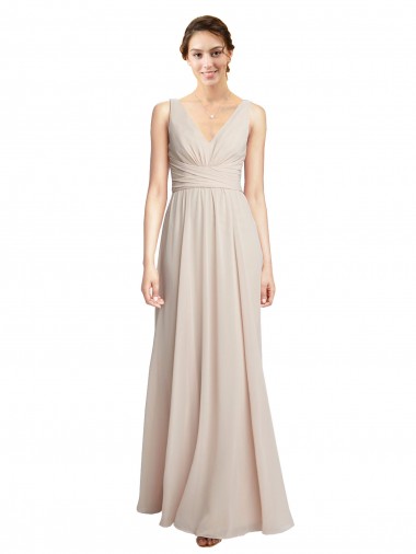 Soft Chiffon Long Sleeveless Formal Dress / Bridesmaid Dress Sheffield