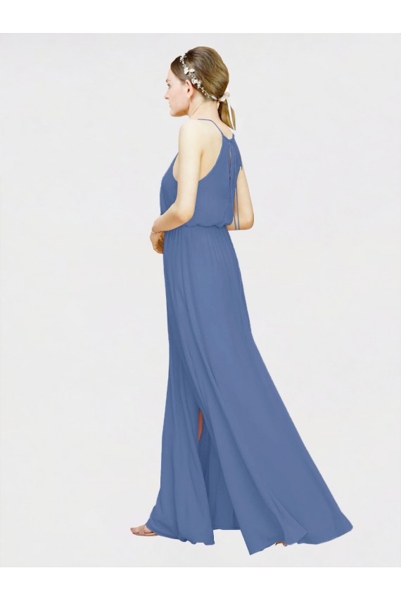 Chiffon A-Line Long Floor Length Sleeveless Formal Dress / Bridesmaid Dress Sheffield