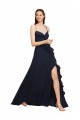 Soft Chiffon A-Line Long Sleeveless Criss Cross Open Back Bridesmaid Dresses Sheffield