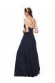 Soft Chiffon A-Line Long Sleeveless Criss Cross Open Back Bridesmaid Dresses Sheffield