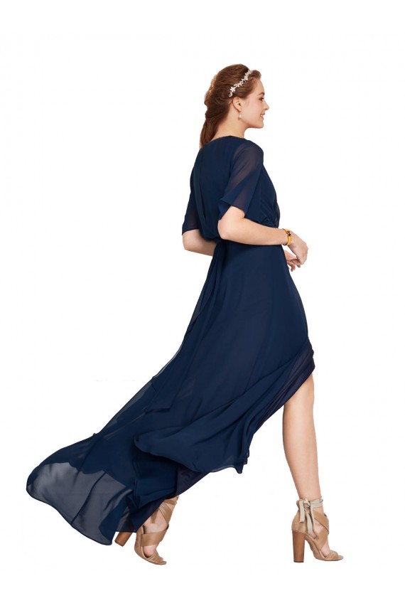 Soft Chiffon A-Line Long Flutter Sleeves Bridesmaid Dress / Formal Dress Sheffield