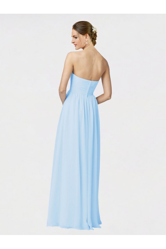Soft Chiffon A-Line Long Sleeveless Light Sky Blue Formal Dress / Bridesmaid Dress Sheffield
