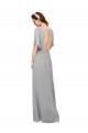 Chiffon A-Line Long Flutter Sleeves Open Back Bridesmaid Dress / Evening Gowns Sheffield