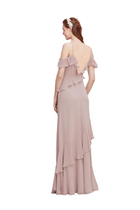 Chiffon A-Line Sleeveless Dark Navy Formal Dresses / Bridesmaid Dresses Sheffield