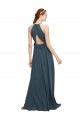 Soft Chiffon Sheath Long Sleeveless Keyhole Back Black Bridesmaid Dresses Sheffield