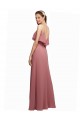 Chiffon A-Line Long Floor Length Sleeveless Spaghetti Straps V-Back Bridesmaid Dresses Sheffield