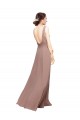 Chiffon A-Line Long Floor Length Sleeveless Low Back Bridesmaid Dress Sheffield