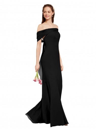 Soft Chiffon Mermaid Long Sleeveless Black Prom Dresses Sheffield