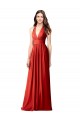 Soft Chiffon A-Line Long Sleeveless Open Back Bridesmaid Dress / Formal Dress Sheffield