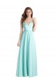 Soft Chiffon & Satin A-Line Long Sleeveless V-Back Bridesmaid Dress Sheffield