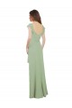 Soft Chiffon A-Line Long Cap Sleeves Low Back Bridesmaid Dress / Formal Dress Sheffield