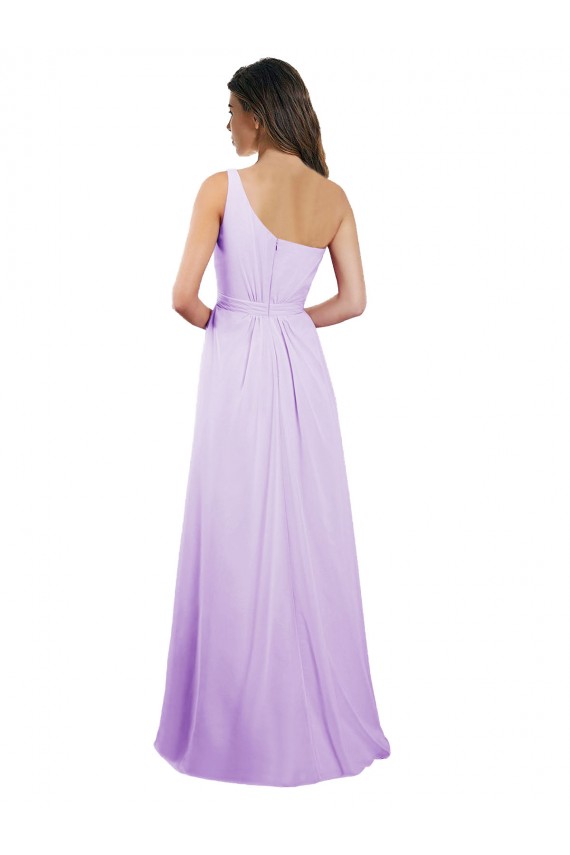 Chiffon A-Line Long Sleeveless Lilac Bridesmaid Dress / Evening Dress Sheffield