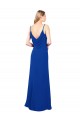 Soft Chiffon A-Line Long Sleeveless Low Back Evening Dress / Bridesmaid Dress Sheffield