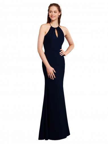 Soft Chiffon Mermaid Long Sleeveless Criss Cross Open Back Bridesmaid Dress Sheffield