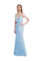 Soft Chiffon Mermaid Long Sleeveless Low Back Bridesmaid Dress Sheffield