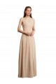 Soft Chiffon Long Sleeveless Low Back Bridesmaid Dress Sheffield