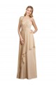 Soft Chiffon A-Line Long Sleeveless Spaghetti Straps Criss Cross Open Back Bridesmaid Dresses Sheffield