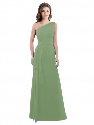 Soft Chiffon Long Sleeveless Side Slit Bridesmaid Dresses Sheffield