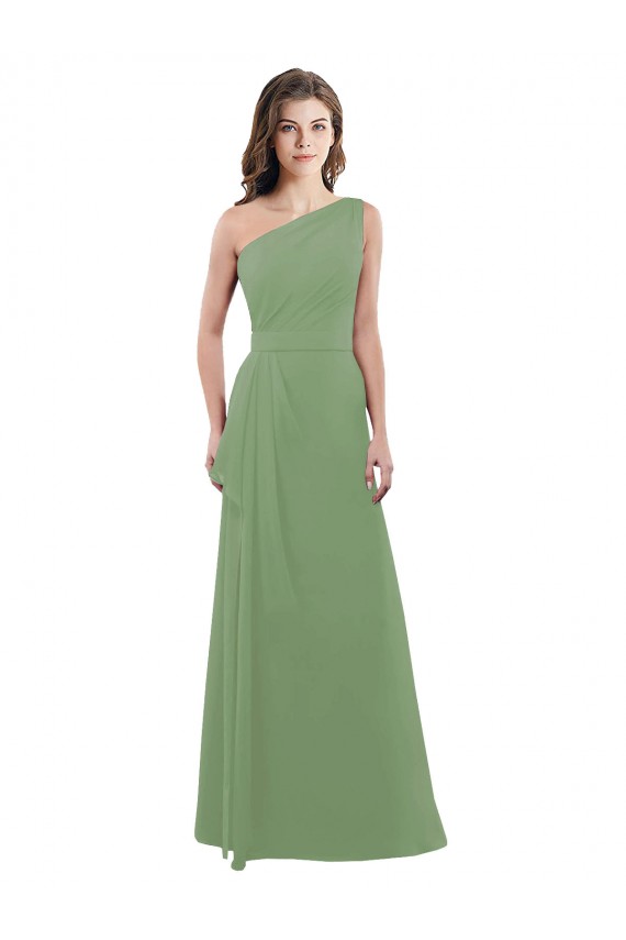 Soft Chiffon Long Sleeveless Side Slit Bridesmaid Dresses Sheffield