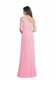 Chiffon A-Line Long Sleeveless One Shoulder Bridesmaid Dresses Sheffield