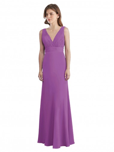 Soft Chiffon A-Line Long Sleeveless Dahlia Low Back Bridesmaid Dress Sheffield