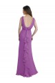 Soft Chiffon A-Line Long Sleeveless Dahlia Low Back Bridesmaid Dress Sheffield