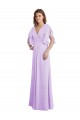 Soft Chiffon A-Line Long Split Sleeves V-Back Bridesmaid Dress Sheffield