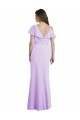 Soft Chiffon A-Line Cold Shoulder Lilac Bridesmaid Dresses Sheffield