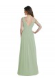 Soft Chiffon A-Line Long Sleeveless V-Back Formal Dress / Bridesmaid Dress Sheffield