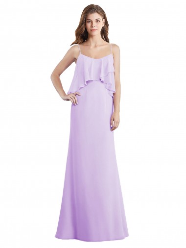 Chiffon Long Sleeveless Low Back Bridesmaid Dress / Evening Dress Sheffield