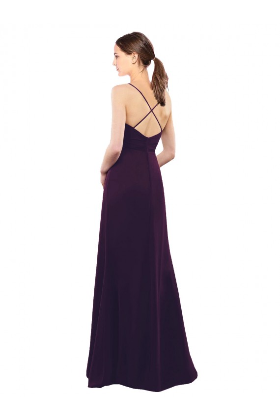 Soft Chiffon A-Line Long Sleeveless Criss Cross Open Back Formal Dress / Bridesmaid Dress Sheffield
