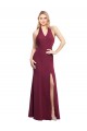 Soft Chiffon Mermaid Long Sleeveless Open Back Side Slit Bridesmaid Dresses Sheffield