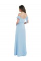 Soft Chiffon A-Line Long Cold Shoulder Low Back Bridesmaid Dress Sheffield