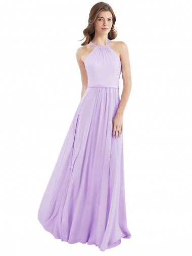 Chiffon A-Line Long Lilac Bridesmaid Dress / Evening Dress Sheffield