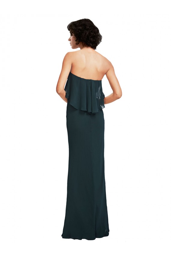 Soft Chiffon Sheath Sheath Sleeveless Black Bridesmaid Dress Sheffield