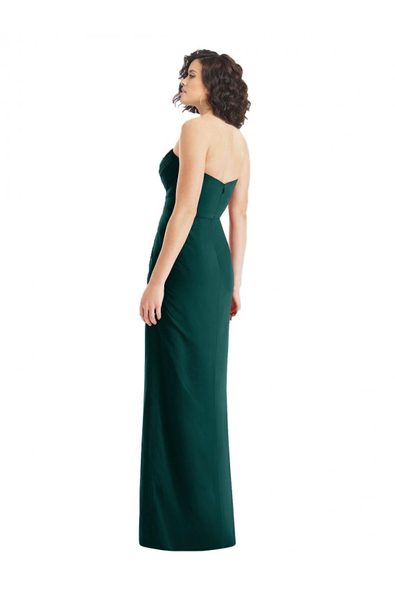 Soft Chiffon A-Line Long Sleeveless Low Back Ever Green Bridesmaid Dresses Sheffield