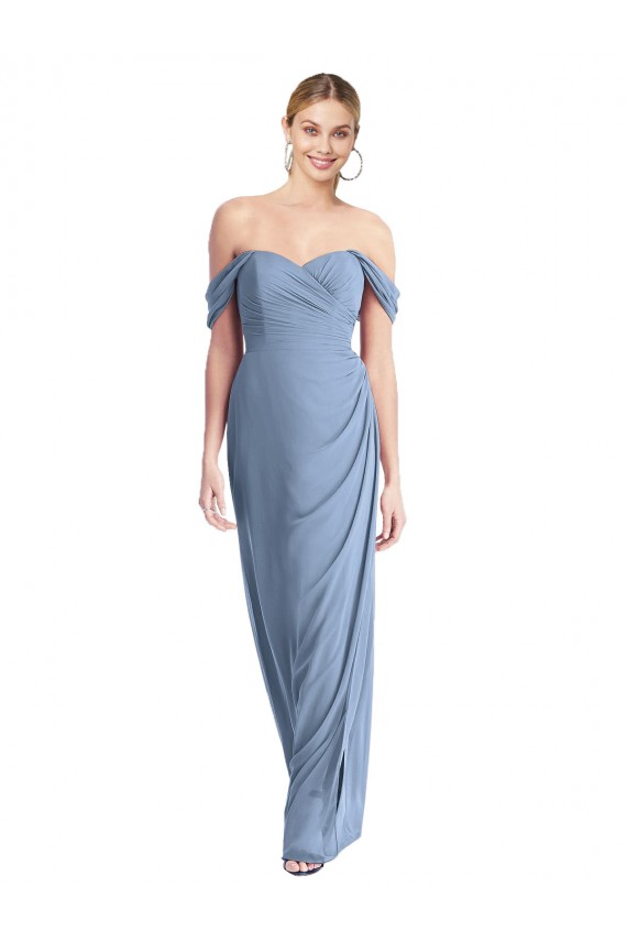 Soft Chiffon Mermaid Long Sleeveless Low Back Semi Formal Evening Dress / Bridesmaid Dress Sheffield