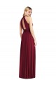 Soft Chiffon A-Line Sleeveless Burgundy Semi Formal Evening Dress / Bridesmaid Dress Sheffield