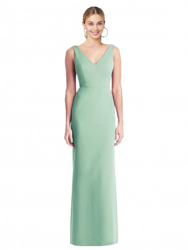 Soft Chiffon Trumpet Long Sleeveless Tie Back Bridesmaid Dress Sheffield