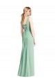 Soft Chiffon Trumpet Long Sleeveless Tie Back Bridesmaid Dress Sheffield