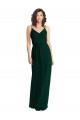 Soft Chiffon A-Line Long Sleeveless Low Back Ever Green Evening Dresses Sheffield