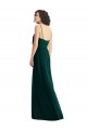Soft Chiffon A-Line Long Sleeveless Low Back Ever Green Evening Dresses Sheffield