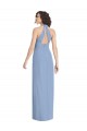 Soft Chiffon Trumpet Long Sleeveless Open Back Formal Evening Gown / Bridesmaid Dress Sheffield
