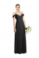 Soft Chiffon A-Line Long Cold Shoulder Semi Formal Evening Dress / Bridesmaid Dress Sheffield
