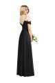 Soft Chiffon A-Line Long Cold Shoulder Semi Formal Evening Dress / Bridesmaid Dress Sheffield