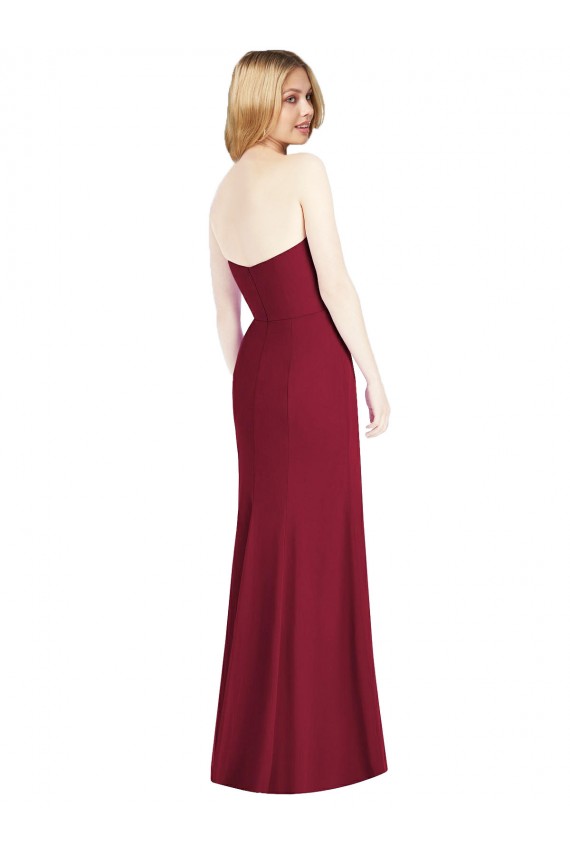 Soft Chiffon Trumpet Long Sleeveless Front Slit Bridesmaid Dresses Sheffield