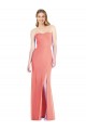 Soft Chiffon Trumpet Long Sleeveless Front Slit Bridesmaid Dresses Sheffield